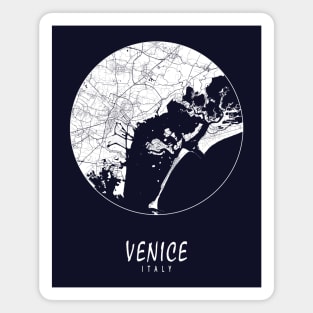 Venice, Italy City Map - Full Moon Magnet